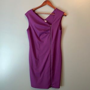 Calvin Klein Purple Zipper Dress Size 10